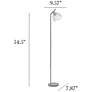 5_Simple Designs 54.5" Industrial Metal Floor Lamp w Wire Cage Shade, Gray more views