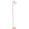 Simple Designs 54.5" Industrial Metal Floor Lamp w Wire Cage Shade, Pink