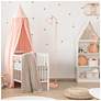 7_Simple Designs 54.5" Industrial Metal Floor Lamp w Wire Cage Shade, Pink more views