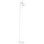 3_Simple Designs 54.5" Industrial Metal Floor Lamp w Wire Cage Shade, White more views