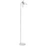 4_Simple Designs 54.5" Industrial Metal Floor Lamp w Wire Cage Shade, White more views