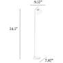5_Simple Designs 54.5" Industrial Metal Floor Lamp w Wire Cage Shade, White more views