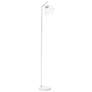 Simple Designs 54.5" Industrial Metal Floor Lamp w Wire Cage Shade, White