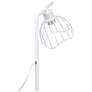 Simple Designs 54.5" Industrial Metal Floor Lamp w Wire Cage Shade, White