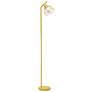 2_Simple Designs 54.5"Industrial Metal Floor Lamp w Wire Cage Shade, Yellow