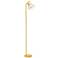 Simple Designs 54.5"Industrial Metal Floor Lamp w Wire Cage Shade, Yellow
