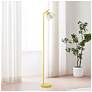 1_Simple Designs 54.5"Industrial Metal Floor Lamp w Wire Cage Shade, Yellow