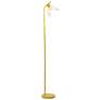 4_Simple Designs 54.5"Industrial Metal Floor Lamp w Wire Cage Shade, Yellow more views