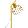 Simple Designs 54.5"Industrial Metal Floor Lamp w Wire Cage Shade, Yellow