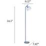 5_Simple Designs 54.5" Industrial Metal Floor Lamp with Wire Cage Shade, Blue more views