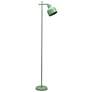 2_Simple Designs 54.72" Sleek Essentials Adj Metal Floor Lamp, Sage Green