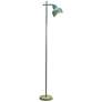 4_Simple Designs 54.72" Sleek Essentials Adj Metal Floor Lamp, Sage Green more views