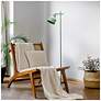 6_Simple Designs 54.72" Sleek Essentials Adj Metal Floor Lamp, Sage Green more views