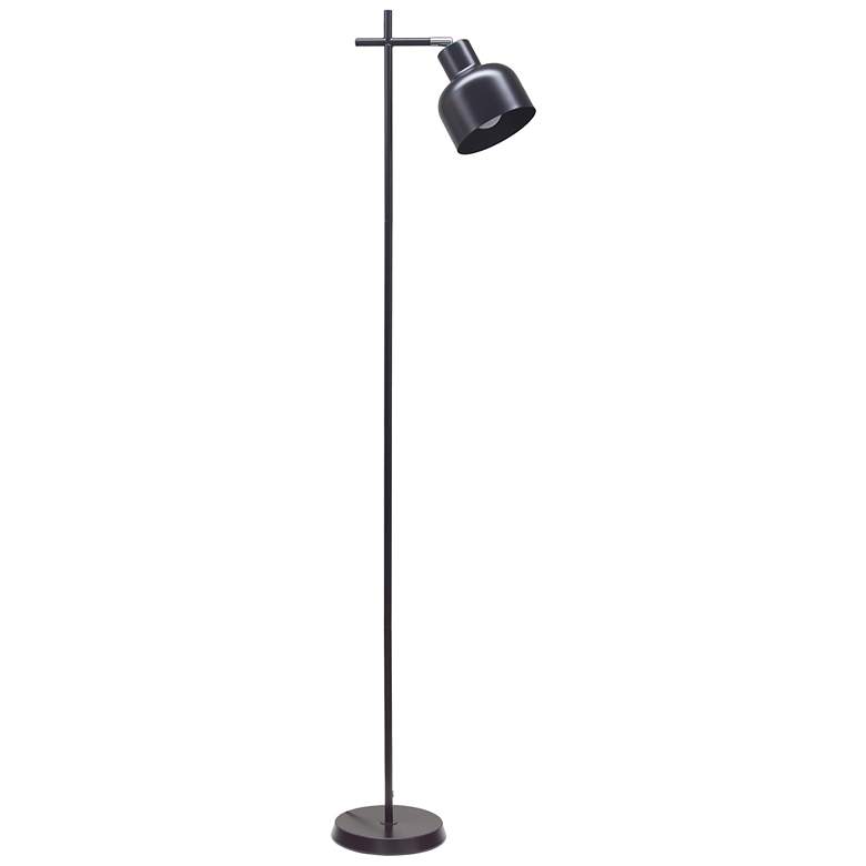 Image 2 Simple Designs 54.72" Sleek Essentials Adjustable Metal Floor Lamp, Black