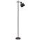 Simple Designs 54.72" Sleek Essentials Adjustable Metal Floor Lamp, Black