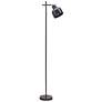 3_Simple Designs 54.72" Sleek Essentials Adjustable Metal Floor Lamp, Black more views