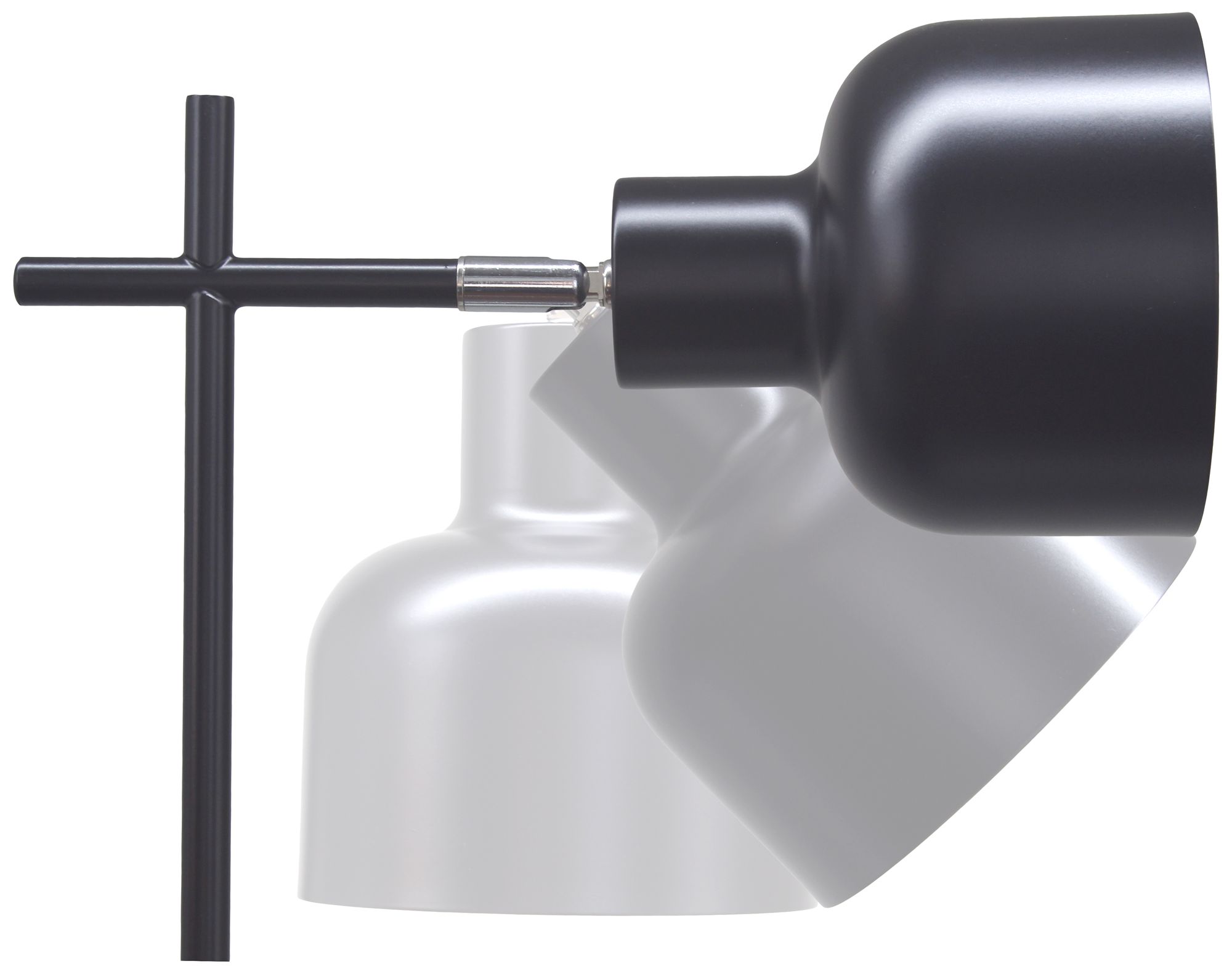 Simple Designs 54.72" Sleek Essentials Adjustable Metal Floor Lamp, Black