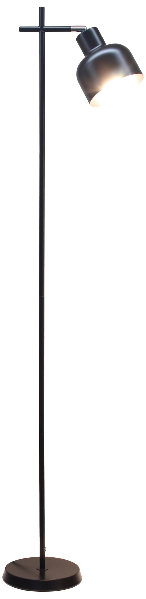 Image 4 Simple Designs 54.72" Sleek Essentials Adjustable Metal Floor Lamp, Black more views