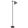 4_Simple Designs 54.72" Sleek Essentials Adjustable Metal Floor Lamp, Black more views