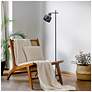 6_Simple Designs 54.72" Sleek Essentials Adjustable Metal Floor Lamp, Black more views