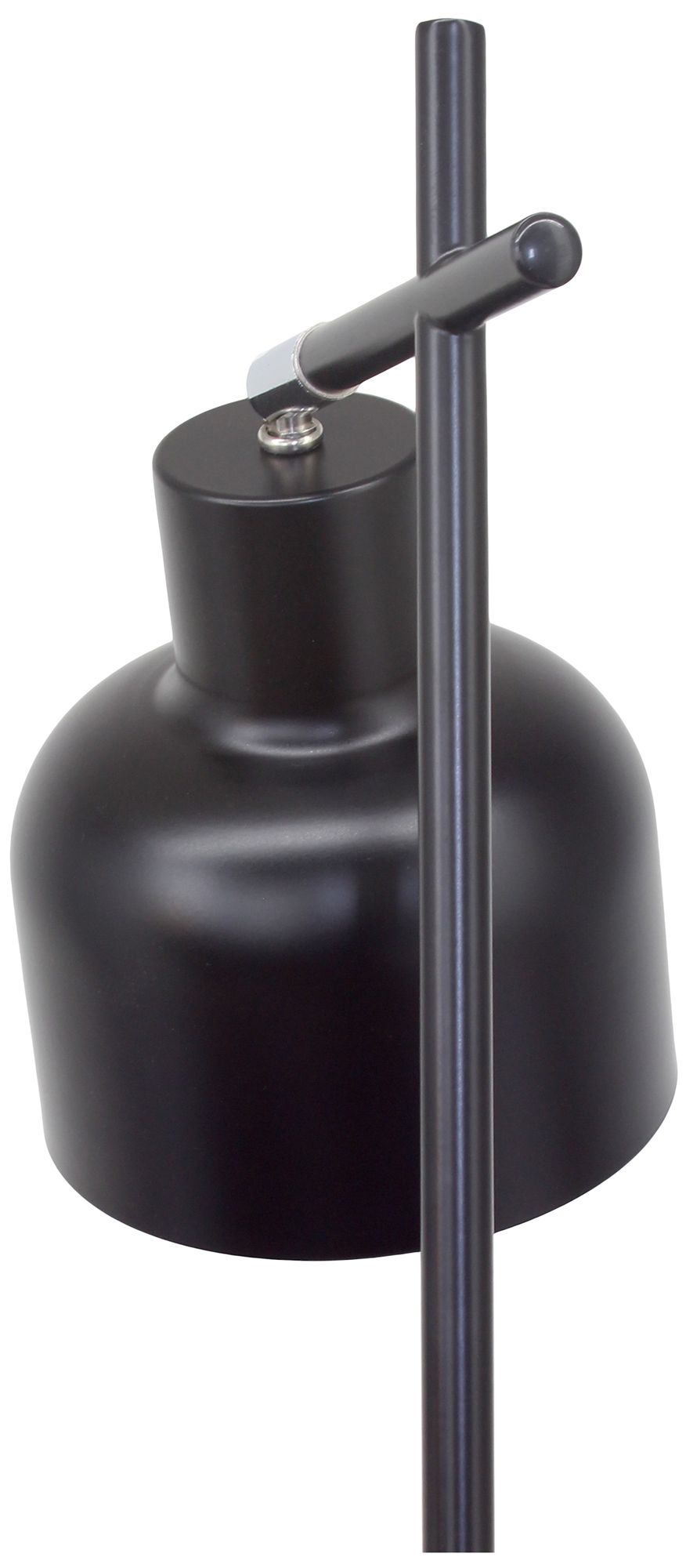 Simple Designs 54.72" Sleek Essentials Adjustable Metal Floor Lamp, Black