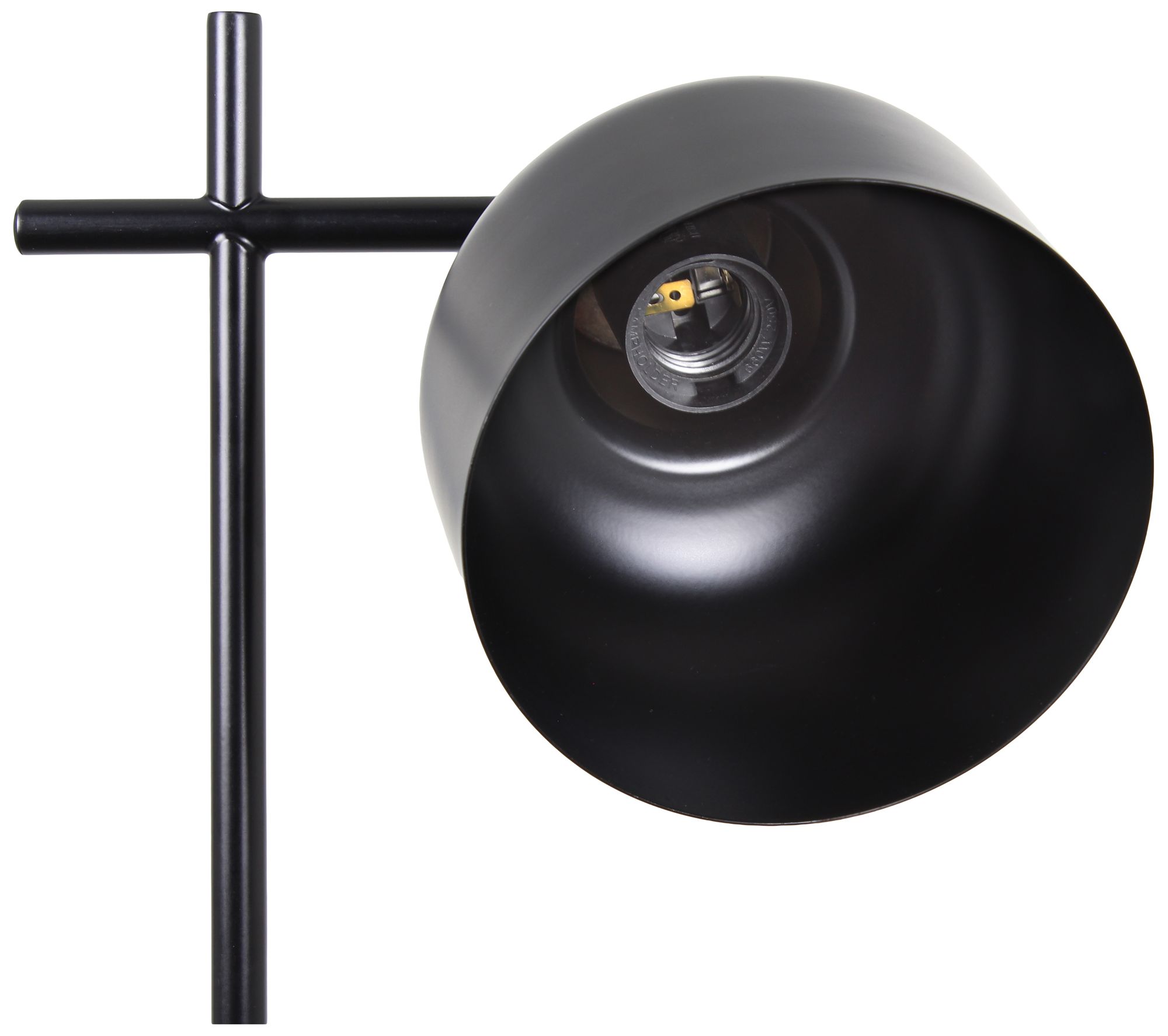 Simple Designs 54.72" Sleek Essentials Adjustable Metal Floor Lamp, Black