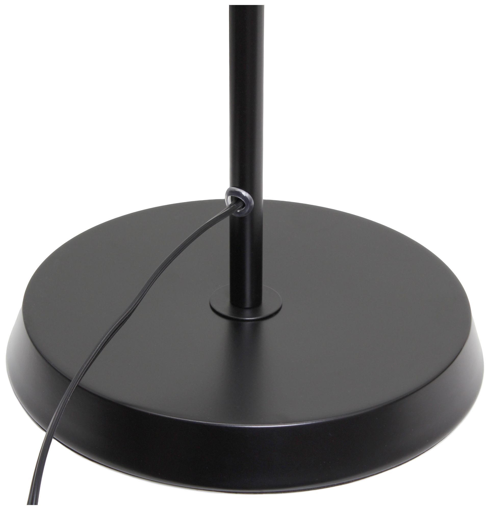 Simple Designs 54.72" Sleek Essentials Adjustable Metal Floor Lamp, Black