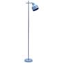 2_Simple Designs 54.72" Sleek Essentials Adjustable Metal Floor Lamp, Blue