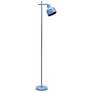 3_Simple Designs 54.72" Sleek Essentials Adjustable Metal Floor Lamp, Blue more views