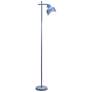 4_Simple Designs 54.72" Sleek Essentials Adjustable Metal Floor Lamp, Blue more views