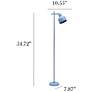 5_Simple Designs 54.72" Sleek Essentials Adjustable Metal Floor Lamp, Blue more views