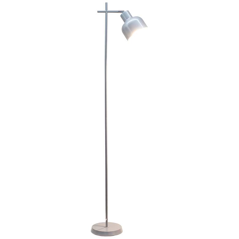 Image 4 Simple Designs 54.72" Sleek Essentials Adjustable Metal Floor Lamp, Gray more views