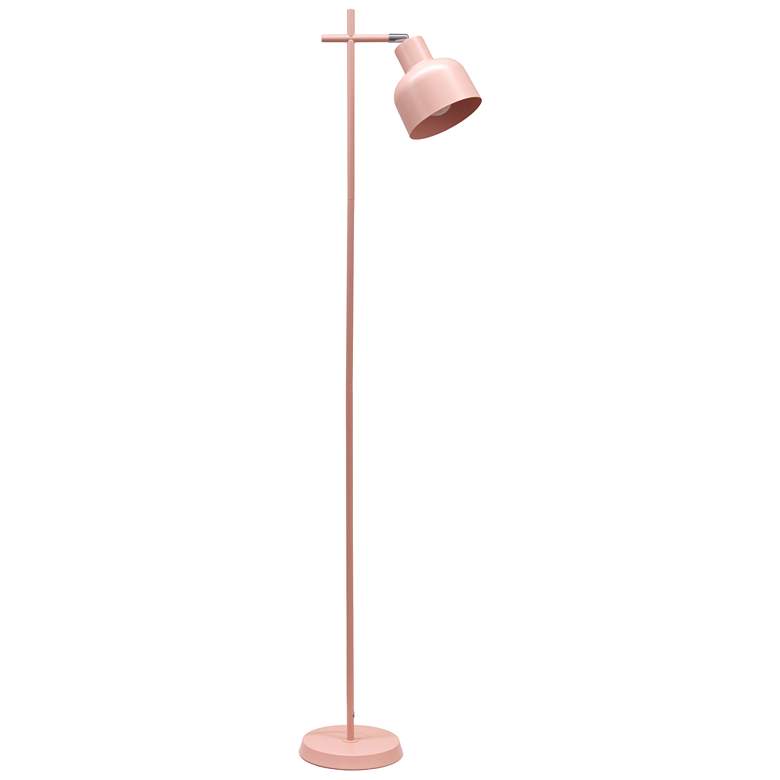 Image 2 Simple Designs 54.72" Sleek Essentials Adjustable Metal Floor Lamp, Pink