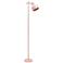 Simple Designs 54.72" Sleek Essentials Adjustable Metal Floor Lamp, Pink