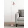 1_Simple Designs 54.72" Sleek Essentials Adjustable Metal Floor Lamp, Pink