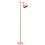 3_Simple Designs 54.72" Sleek Essentials Adjustable Metal Floor Lamp, Pink more views