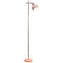 4_Simple Designs 54.72" Sleek Essentials Adjustable Metal Floor Lamp, Pink more views