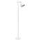 Simple Designs 54.72" Sleek Essentials Adjustable Metal Floor Lamp, White