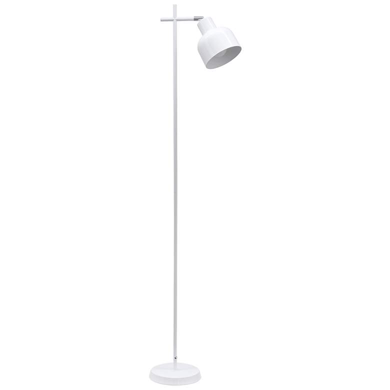Image 3 Simple Designs 54.72" Sleek Essentials Adjustable Metal Floor Lamp, White more views