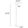 5_Simple Designs 54.72" Sleek Essentials Adjustable Metal Floor Lamp, White more views