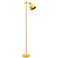 Simple Designs 54.72" Sleek Essentials Adjustable Metal Floor Lamp, Yellow