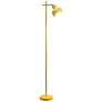 4_Simple Designs 54.72" Sleek Essentials Adjustable Metal Floor Lamp, Yellow more views