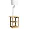 Simple Designs 57" 2 Tier End Table Floor Lamp with 2 x USB & Outl