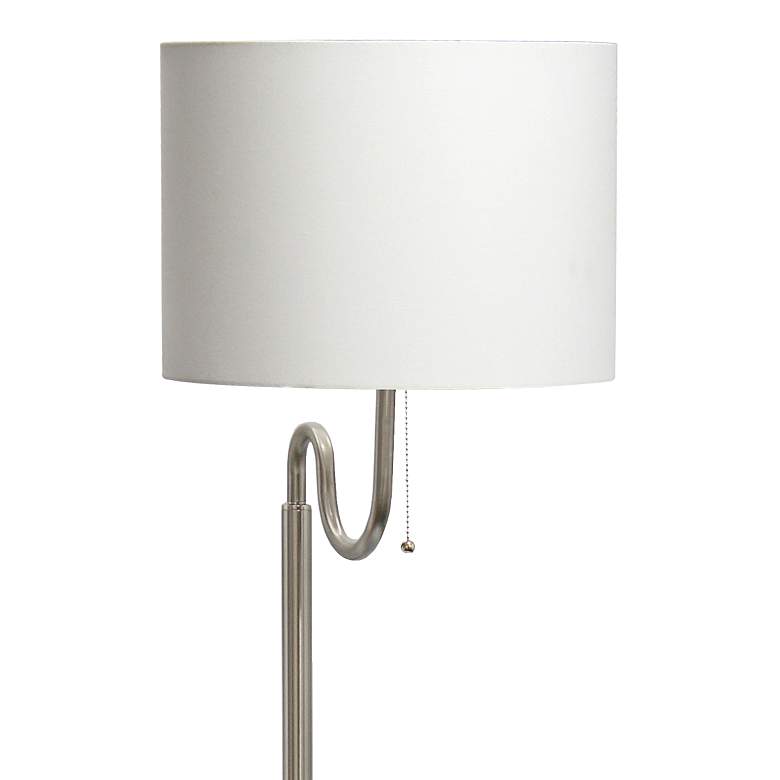 Image 4 Simple Designs 57" Gray End Table Floor Lamp with USB and Outlet more views