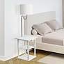 2_Simple Designs 57" White End Table Floor Lamp with USB and Outlet