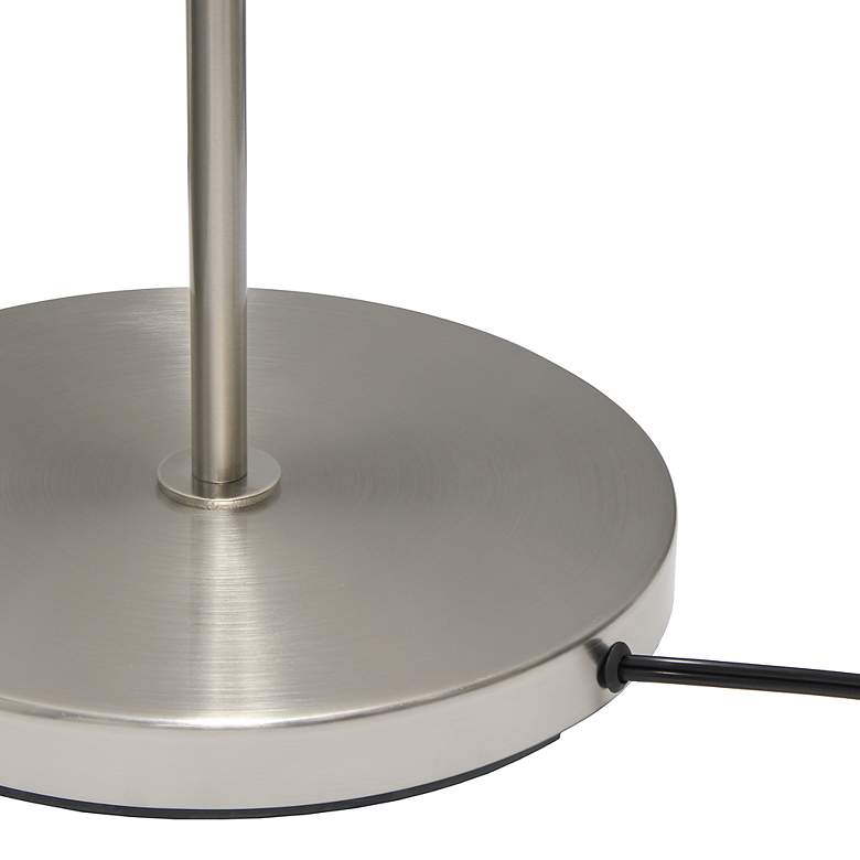 Image 5 Simple Designs 58" Gray Shade Brushed Nickel Floor Lamp more views
