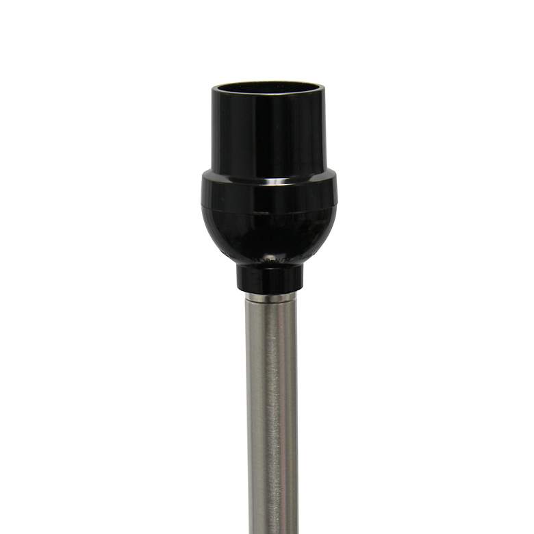 Image 7 Simple Designs 58" Gray Shade Brushed Nickel Floor Lamp more views