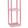 Simple Designs 62 1/2" Pink Etagere Shelf Floor Lamp with Charge Ports