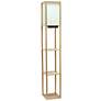 Simple Designs 62 1/2" Tan 3-Self Etagere Floor Lamp with Charge Ports