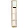 Simple Designs 62 1/2" Tan 3-Self Etagere Floor Lamp with Charge Ports